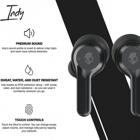 Skullcandy Indy True Wireless In-Ear – Ασύρματα Ακουστικά Black
